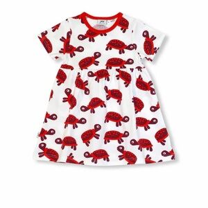JNY Sweden Red and White Turtle Print Dress
